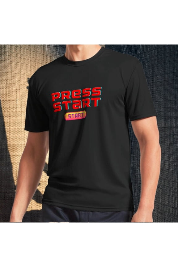Press Start - Classic and Retro Gaming Logo Men's T-Shirt Funny Size S to 5XL