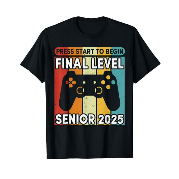 Press Start To Begin Final Level Senior 2025 Graduation 2025 T-Shirt