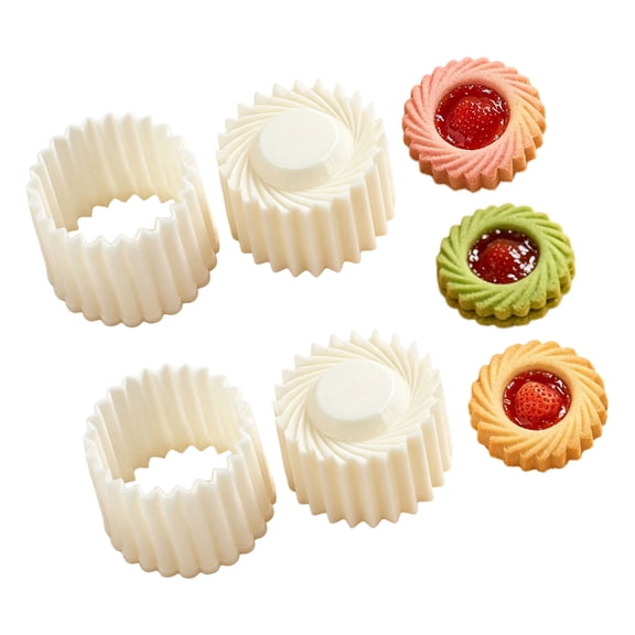 Press-Style Plastic Molds with Detachable Parts, Creative Double-Ended Cookie Shaper Press for Shaping Homemades Pastries