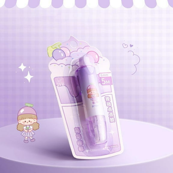 Press The Dot Glue Pen Shaped Manual Dispensing Pen Purple office supplies, 1 Pivot Rubber Pen Office&Craft&Stationery, Purple