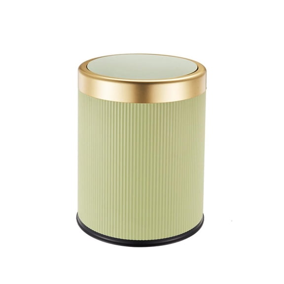 Press Trash Can Garbage Container with Flips Lid Easy Cleaning for Kitchen Room