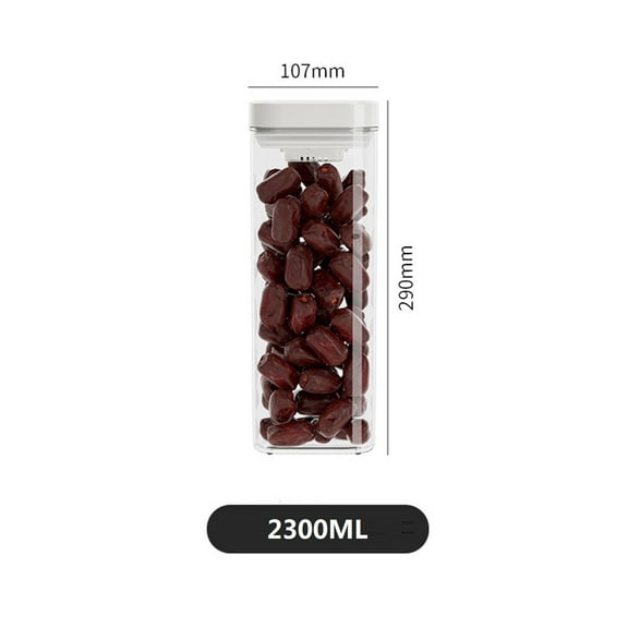 Press-Type Airtight Food Storage Container | Mechanical Seal Canister for Kitchen Grains & Dry Goods | BPA-Free Plastic | Modular Design