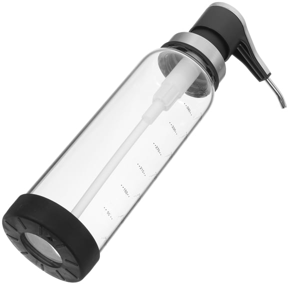 Raindrops Glass Kitchen Pump Dispenser for Storage Black Food Grade Material 16.9 oz