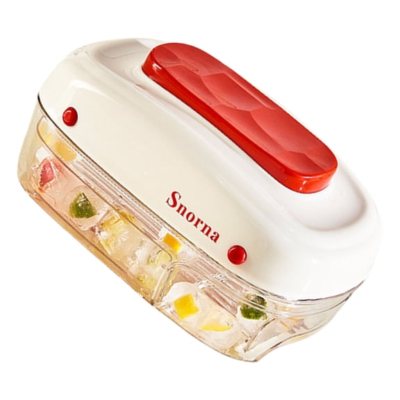 Press Type Ice Box Ice Maker Storage Box with Removable Lid Refrigerator Ice Mold Easy to Use