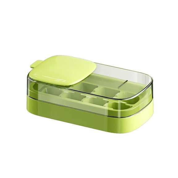 Press Type Ice Mold Box, Large Capacity Freezer Ice Tray Container, Easy Release Ice Storage Box With Lid, Kitchen Beverage Cooling Ice Maker, Dust Proof Freezer Ice Container