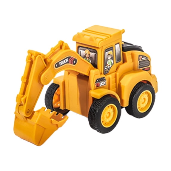 Press-and-Go Engineering Vehicle Toy – Simulation Construction Car Model with Movable Joints, Educational Excavator Bulldozer Gift for Kids