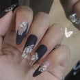 thumbnail image 1 of Press on Nails Coffin Long Fake Nails Acrylic Full Cover Artificial Glossy False Nails for Women and Girls 24PCS, 1 of 1