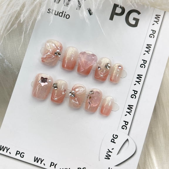 Press on Nails Extra Short Square Purely hand-made seamless nail patches  press on nails fake nail