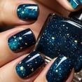 thumbnail image 1 of Press on Nails Short Square False Nails Star Designs French Acrylic Nails Glossy on Nails for Women Girls 24Pcs, 1 of 8