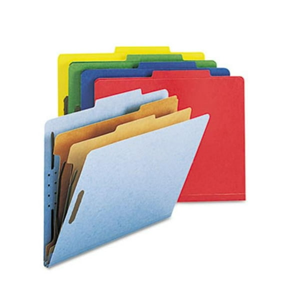 Pressboard Classification Folders Letter 6-Section Assorted 10/box