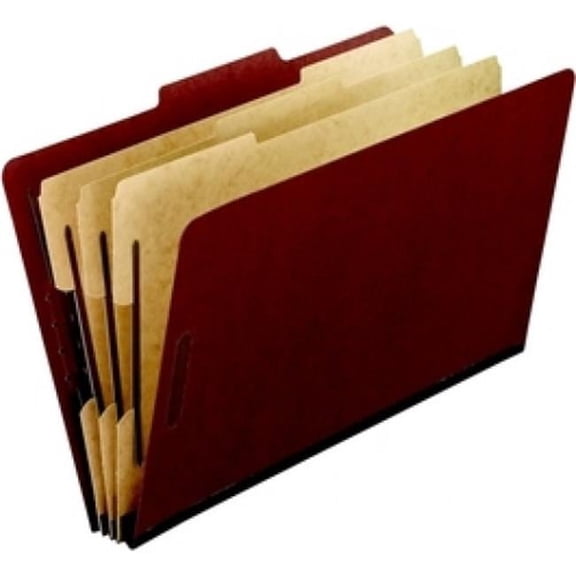 Pressboard Classification Folders, Red - Pack of 5
