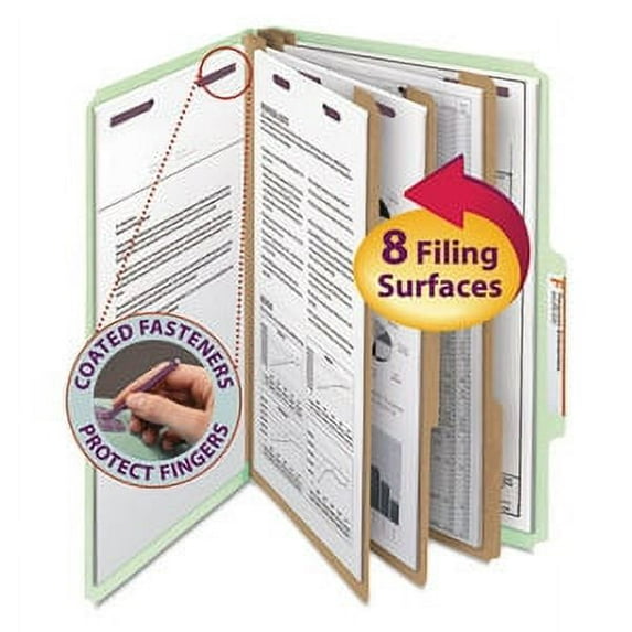Pressboard Classification Folders with SafeSHIELD Coated Fasteners