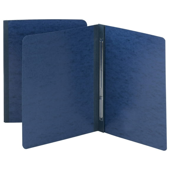 Pressboard Document Cover with Compressor, Letter Size 9x11.5 Inch, 3 Hole Metal Fastener, 3 Inch Storage, 25 Covers per Box, Dark Blue