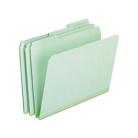 Pressboard Expanding File Folders 1/3-Cut Tabs, Letter Size, Green, 25/Box