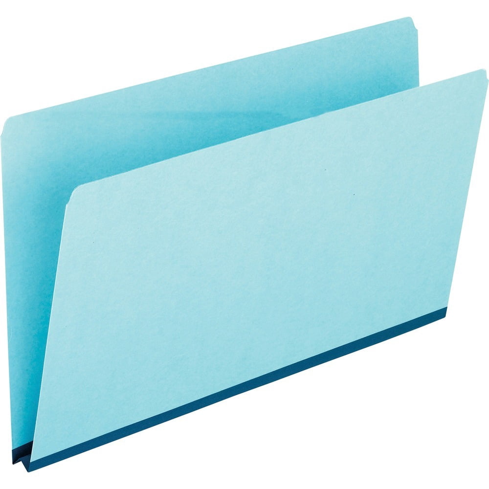 Pressboard Expanding File Folders, Straight Tab, Legal Size, Blue, 25/Box