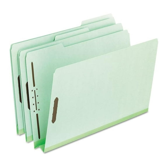 Pressboard Fastener Folders Letter Size - Light Green 2" Expansion 1/3 Cut - 25 Pack (17181) - Durable File Folders for Documents, Reports, and Office Organization 11 1/2" x 9" x 12"