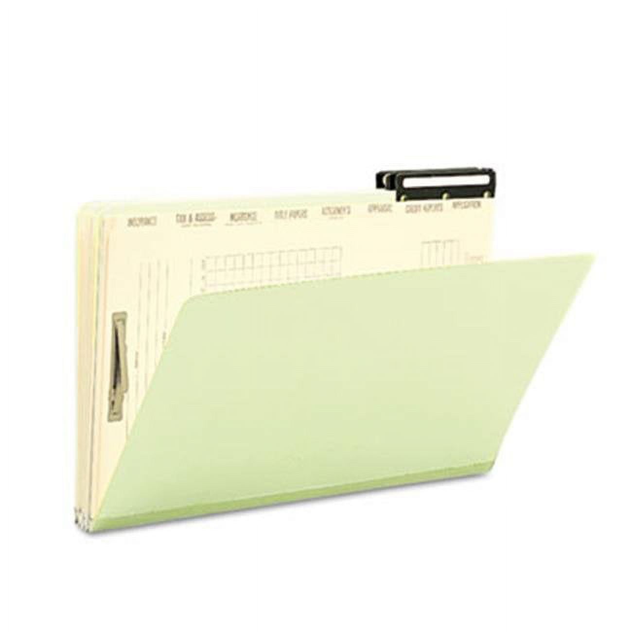 Pressboard Mortgage File Folder w/Dividers & Metal Tab Legal Green