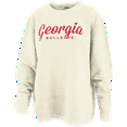 thumbnail image 1 of Pressbox NCAA Georgia "Aleena" Long-Sleeve Crewneck Oversized Corded Sweatshirt-Ivory-large, 1 of 1
