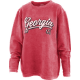 thumbnail image 1 of Pressbox NCAA Georgia "Harlow" Long-Sleeve Crewneck Oversized Corded Sweatshirt-Red-medium, 1 of 1