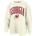 thumbnail image 1 of Pressbox NCAA Georgia "New Zealand" Long-Sleeve Crewneck Oversized Corded Sweatshirt-Ivory-xl, 1 of 1