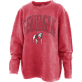 thumbnail image 1 of Pressbox NCAA Georgia "New Zealand" Long-Sleeve Crewneck Oversized Corded Sweatshirt-Red-xxl, 1 of 1