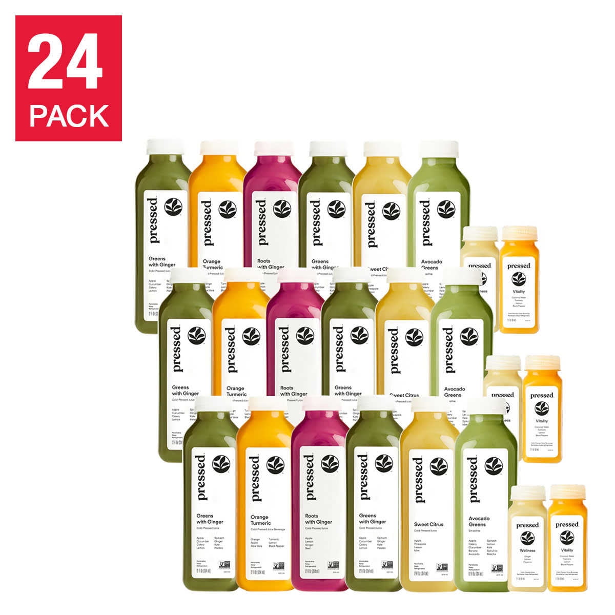 Pressed 3 Day Cleanse Bundle 18 Juices 6 Shots Walmart