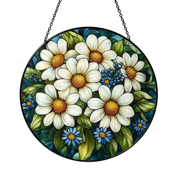 Pressed Daisy Flower Glass Frame – Botanical Wall Decor Art