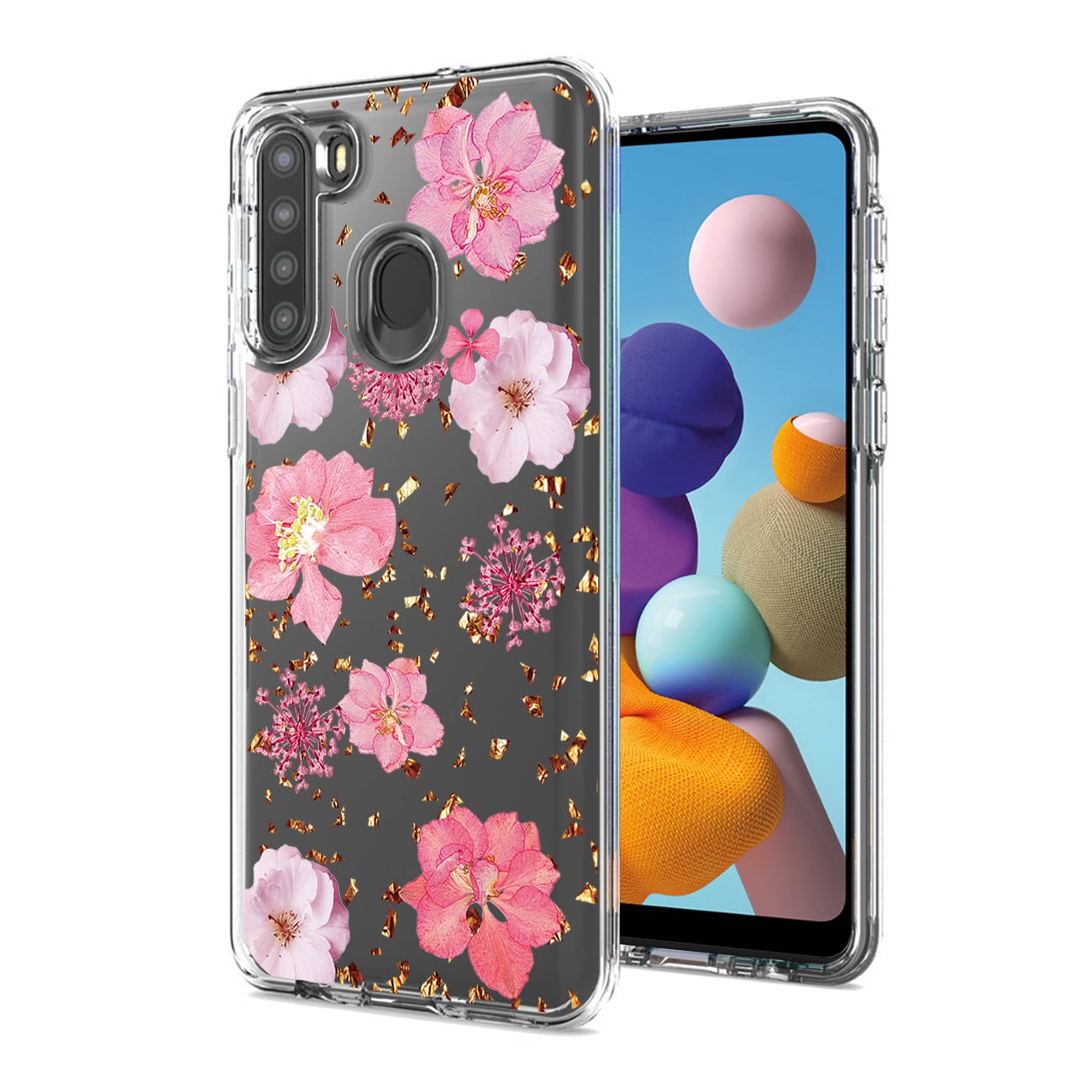 Pressed Dried Flower Design Phone Case For Reiko brand for Galaxy A21 In P