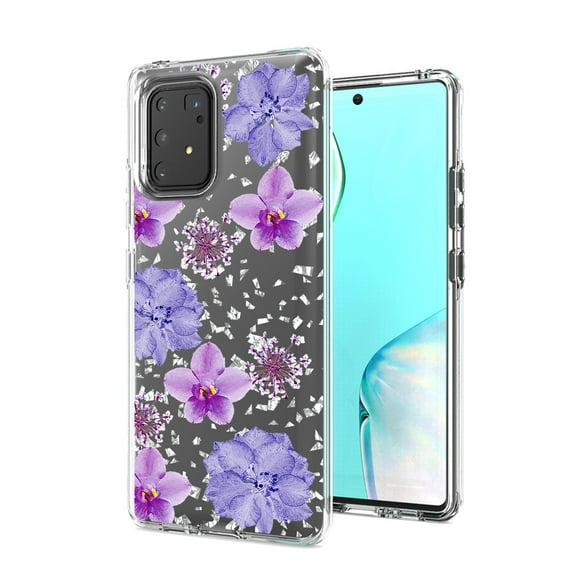 Pressed Dried Flower Design Phone Case For Reiko brand for Galaxy A91/s10 Lite/m80s In Purple