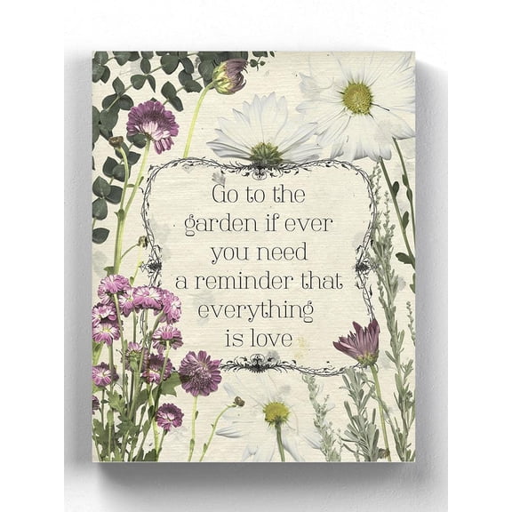 Pressed Floral Quote Ii Wrapped Canvas -Grace Popp Designs,