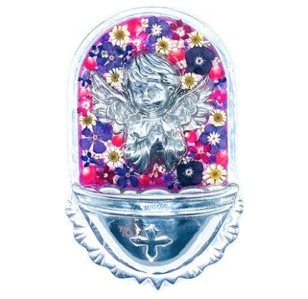 Pressed Flowers Angel Niche