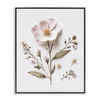 Pressed Wild Flowers Black Framed Giclee Art, design by Lettered and Lined