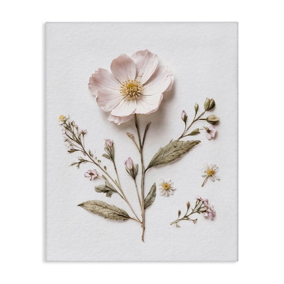Stupell Industries Shabby Chic Pressed Wild Flowers Canvas Art, 16 x 20, by Lettered and Lined