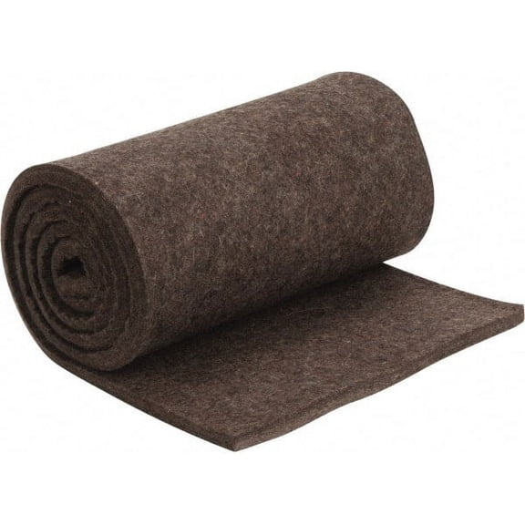 Pressed Wool Felt Sheet, 6 foot x 1 foot x 1/2" Thick, Gray