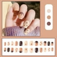 Pressing Nails, 24 Pieces Of Nails, Striped Design, Nail Set, Including