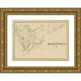 thumbnail image 1 of Pressler 14x11 Gold Ornate Wood Framed with Double Matting Museum Art Print Titled - Galveston County Texas - Pressler 1891, 1 of 4