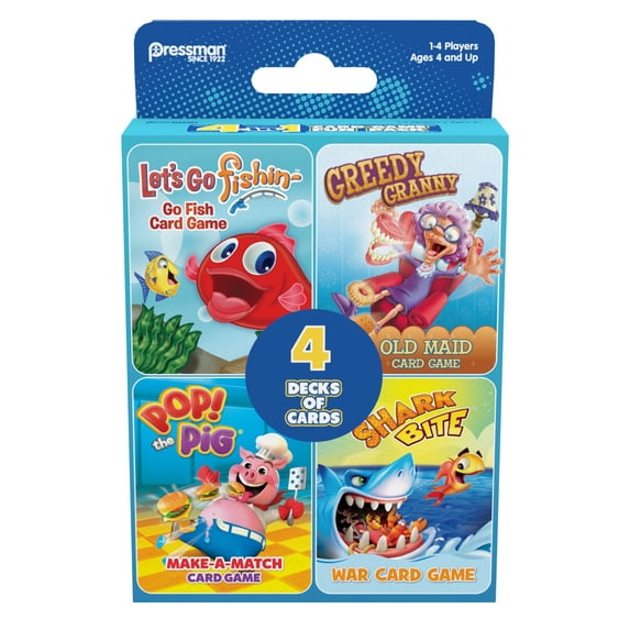 Pressman Classic Card Games 4-in-1 Set