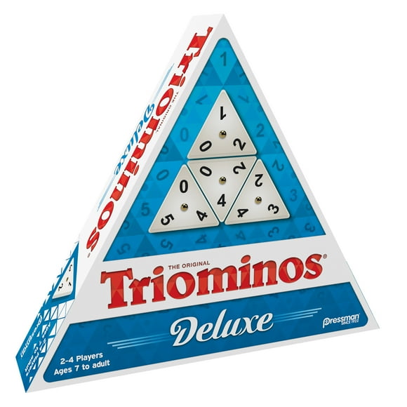 Pressman Deluxe Tri-Ominos Game - The Domino Game With a Three-Sided Twist