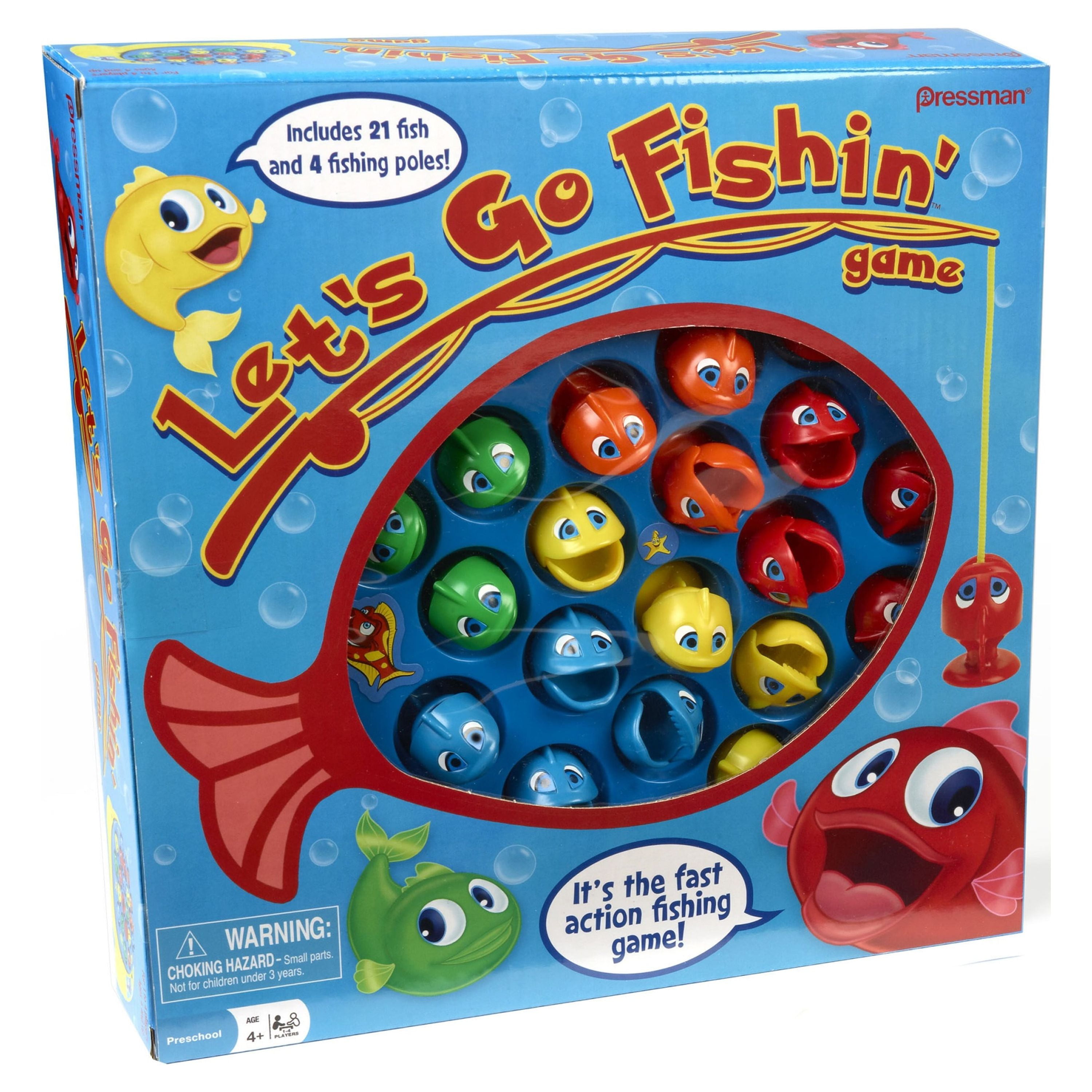 Let's Go Fishing Board Game, 1-4 Players, Ages 4 & Older