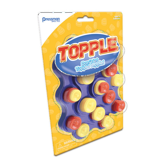 Pressman Mini Classics Topple Board Game for Family & Friends Ages 6+
