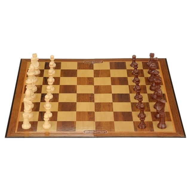 Pressman Toys - Family Classics Chess With Folding Board and Full Size Chess Pieces
