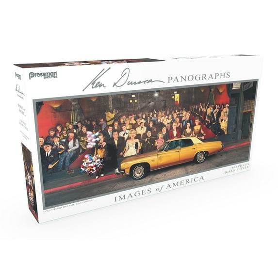 Pressman Toys - Images of America 504 Piece Panoramic Puzzle, Hollywood Dreams