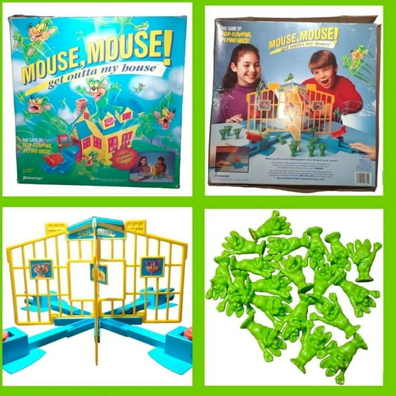 Pressman Toys Mouse, Mouse! Get Outta My House Flip Action Game, 1 Count V/G Condition