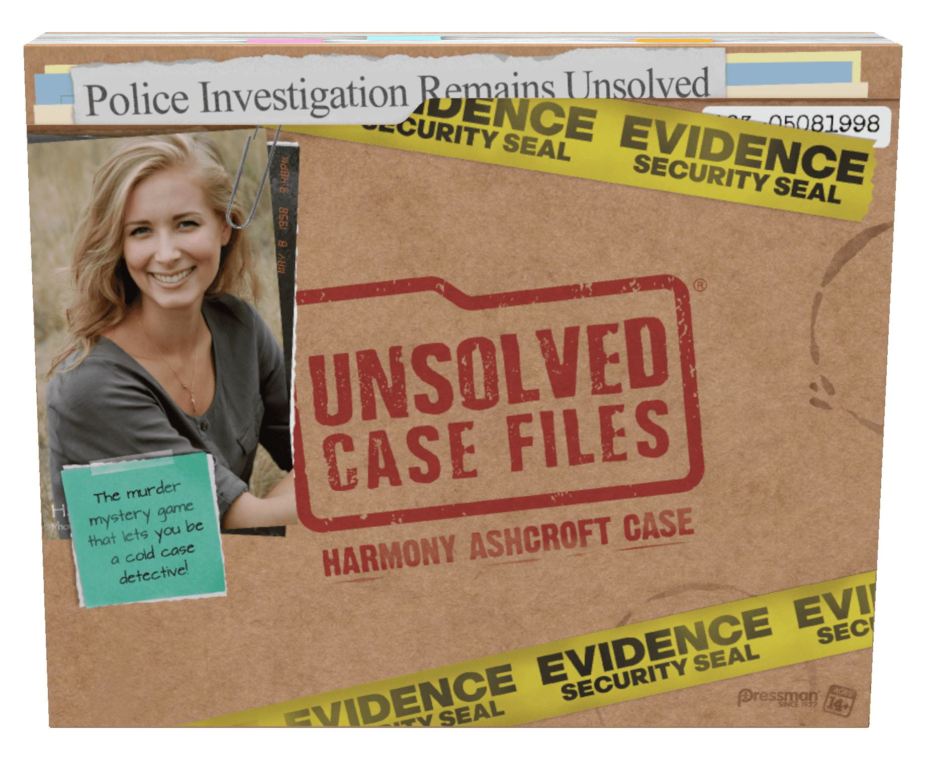 Pressman Unsolved Case Files: Harmony Ashcroft - Cold Case Murder Mystery  Game for 1 or More Players 