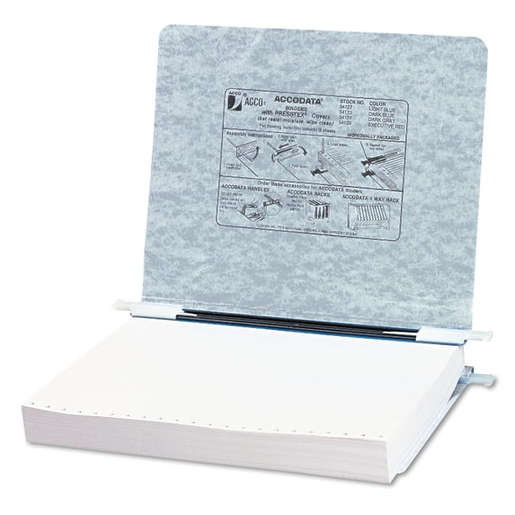 Presstex Covers With Storage Hooks, 2 Posts, 6" Capacity, 11 X 8.5, Light Gray | Bundle of 5 Each