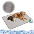 thumbnail image 1 of Pressure Activated Gel Self-Cooling Pet Mat Machine Washable Cloth Heat Absorb Dog Cat Bed Extra Big Floor Cushion For Large Breed Pets Hot Weather 59.1"× 39.4", 1 of 6