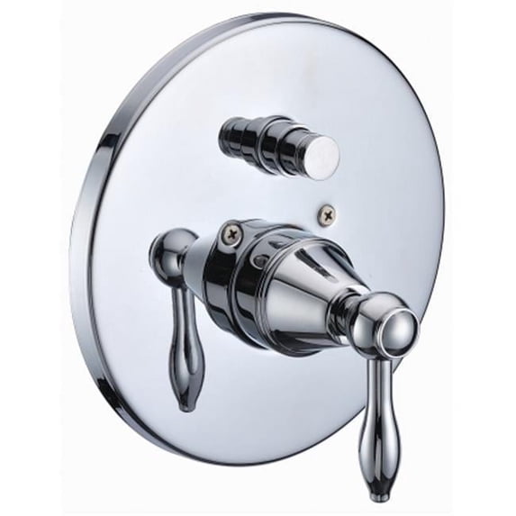 Pressure Balancing Diverter Valve Trim - Lever Handle - Chrome