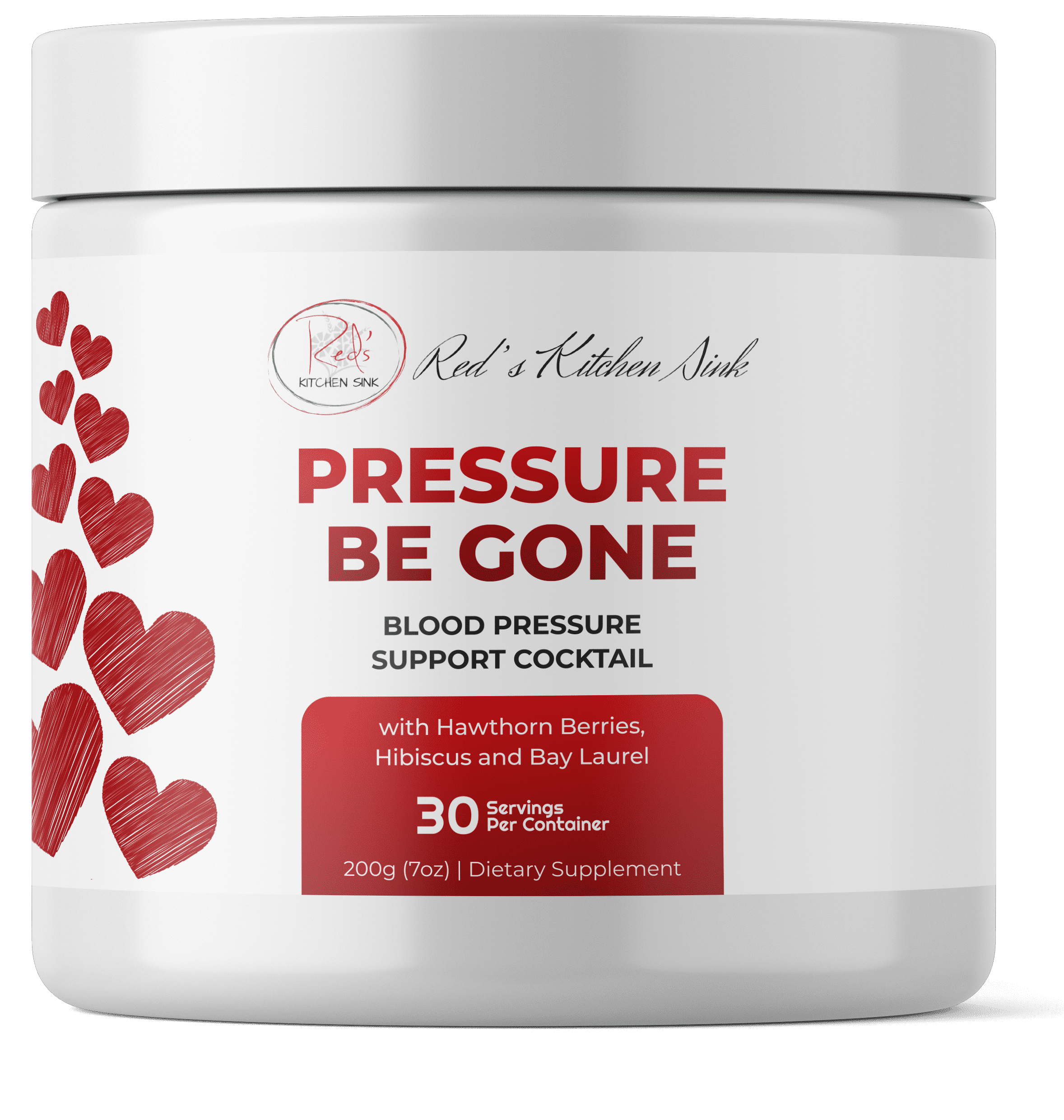 Pressure Be Gone - Made with Hibiscus, Hawthorne Berry & More - 7oz