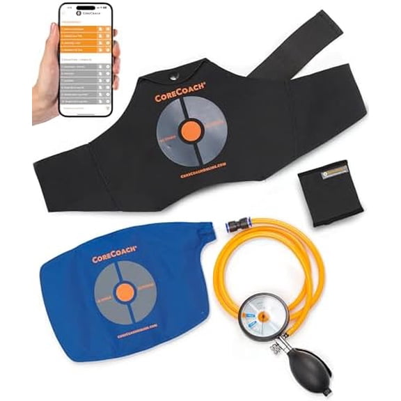 Pressure Biofeedback Device for Home Use - For Core Strength Training & Lower Back Support System with Lumbar Air Pillow, Waist Belt, & Carrying Bag$$Sport & Recreation Other