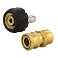 thumbnail image 1 of Pressure Brass Washer Adapter Kit M22-14mm 1/4\\\\\\\" For Connecting Pressure Washer Hose Rods Quick High Quality Connect Accessory, 1 of 12
